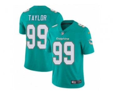 Men's Nike Miami Dolphins #99 Jason Taylor Vapor Untouchable Limited Aqua Green Team Color NFL Jersey