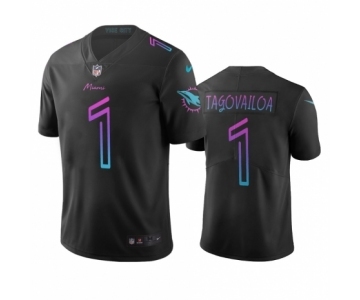 Miami Dolphins #1 Tua Tagovailoa Black City Edition Vapor Limited Jersey