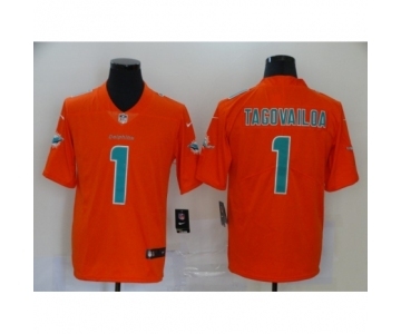 Miami Dolphins #1 Tua Tagovailoa Limited Orange Vapor Untouchable Football Jersey