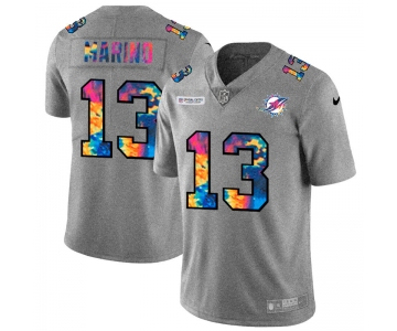 Miami Dolphins #13 Dan Marino Men's Nike Multi-Color 2020 NFL Crucial Catch NFL Jersey Greyheather