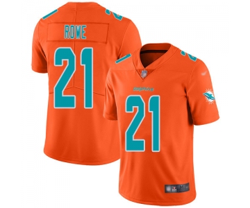 Nike Dolphins #21 Eric Rowe Orange Men's Stitched NFL Limited Inverted Legend Jersey