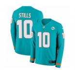 Nike Miami Dolphins #10 Kenny Stills Limited Aqua Therma Long Sleeve NFL Jersey