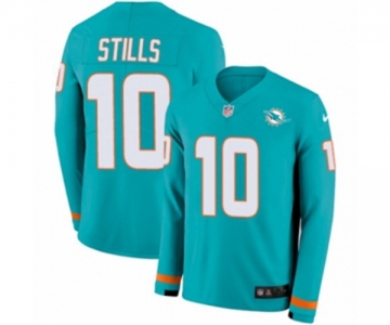 Nike Miami Dolphins #10 Kenny Stills Limited Aqua Therma Long Sleeve NFL Jersey