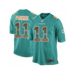 Nike Miami Dolphins #11 DeVante Parker Aqua Green Team Color Men's Stitched NFL Limited Strobe Jersey