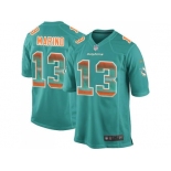 Nike Miami Dolphins #13 Dan Marino Aqua Green Team Color Men's Stitched NFL Limited Strobe Jersey