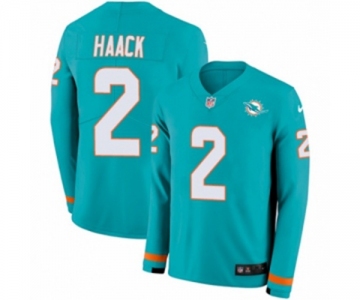 Nike Miami Dolphins #2 Matt Haack Limited Aqua Therma Long Sleeve NFL Jersey