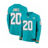 Nike Miami Dolphins #20 Reshad Jones Limited Aqua Therma Long Sleeve NFL Jersey