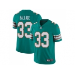 Nike Miami Dolphins #33 Kalen Ballage Aqua Green Alternate Men Stitched NFL Vapor Untouchable Limited Jersey