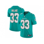 Nike Miami Dolphins #33 Kalen Ballage Aqua Green Team Color Men Stitched NFL Vapor Untouchable Limited Jersey