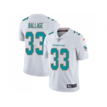 Nike Miami Dolphins #33 Kalen Ballage White Men Stitched NFL Vapor Untouchable Limited Jersey