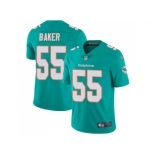 Nike Miami Dolphins #55 Jerome Baker Aqua Green Team Color Men Stitched NFL Vapor Untouchable Limited Jersey