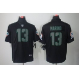 nike nfl jerseys miami dolphins #13 dan marino black[nike impact limited]