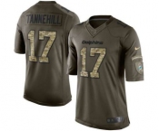 nike nfl jerseys miami dolphins #17 tannehill army green[nike Limited Salute To Service]