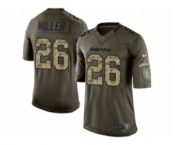 nike nfl jerseys miami dolphins #26 miller army green[nike Limited Salute To Service]