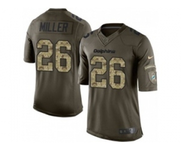 nike nfl jerseys miami dolphins #26 miller army green[nike Limited Salute To Service]