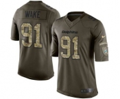 nike nfl jerseys miami dolphins #91 wake army green[nike Limited Salute To Service]