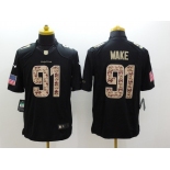 nike nfl jerseys miami dolphins #91 wake black[salute to service limited]