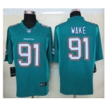 nike nfl jerseys miami dolphins #91 wake green[new nike limited]