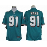 nike nfl jerseys miami dolphins #91 wake green[nike limited]