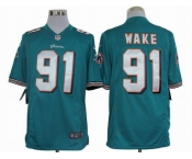 nike nfl jerseys miami dolphins #91 wake green[nike limited]