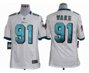 nike nfl jerseys miami dolphins #91 wake white[nike limited]