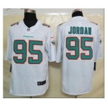 nike nfl jerseys miami dolphins #95 jordan white[nike limited]