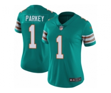 Women Nike Miami Dolphins #1 Cody Parkey Aqua Green Alternate Vapor Untouchable Limited Player NFL Jersey