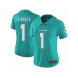 Women Nike Miami Dolphins #1 Cody Parkey Aqua Green Team Color Vapor Untouchable Limited Player NFL Jersey