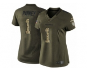 Women Nike Miami Dolphins #1 Cody Parkey Limited Green Salute to Service NFL Jersey