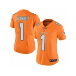 Women Nike Miami Dolphins #1 Cody Parkey Limited Orange Rush Vapor Untouchable NFL Jersey