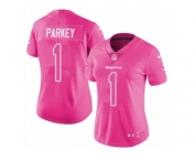 Women Nike Miami Dolphins #1 Cody Parkey Limited Pink Rush Fashion NFL Jersey