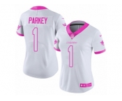 Women Nike Miami Dolphins #1 Cody Parkey Limited White Pink Rush Fashion NFL Jersey