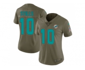 Women Nike Miami Dolphins #10 Kenny Stills Olive Stitched NFL Limited 2017 Salute to Service Jersey