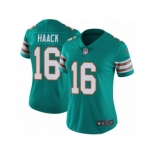 Women Nike Miami Dolphins #16 Matt Haack Aqua Green Alternate Vapor Untouchable Limited Player NFL Jersey