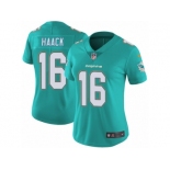 Women Nike Miami Dolphins #16 Matt Haack Aqua Green Team Color Vapor Untouchable Limited Player NFL Jersey