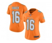 Women Nike Miami Dolphins #16 Matt Haack Limited Orange Rush Vapor Untouchable NFL Jersey