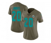 Women Nike Miami Dolphins #20 Reshad Jones Limited Olive 2017 Salute to Service NFL Jersey