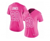 Women Nike Miami Dolphins #20 Reshad Jones Limited Pink Rush Fashion NFL Jersey