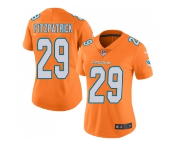 Women Nike Miami Dolphins #29 Minkah Fitzpatrick Orange Stitched NFL Limited Rush Jersey