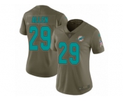 Women Nike Miami Dolphins #29 Nate Allen Limited Olive 2017 Salute to Service NFL Jersey