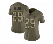 Women Nike Miami Dolphins #29 Nate Allen Limited Olive Camo 2017 Salute to Service NFL Jersey