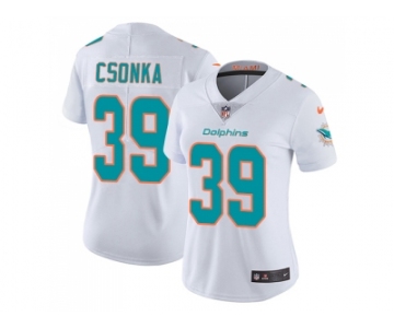 Women Nike Miami Dolphins #39 Larry Csonka White Stitched NFL Vapor Untouchable Limited Jersey