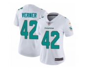 Women Nike Miami Dolphins #42 Alterraun Verner White Vapor Untouchable Limited Player NFL Jersey