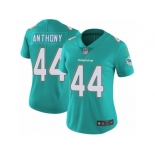 Women Nike Miami Dolphins #44 Stephone Anthony Aqua Green Team Color Vapor Untouchable Limited Player NFL Jersey