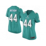 Women Nike Miami Dolphins #44 Stephone Anthony Game Aqua Green Team Color NFL Jersey