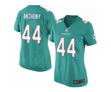 Women Nike Miami Dolphins #44 Stephone Anthony Game Aqua Green Team Color NFL Jersey