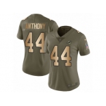 Women Nike Miami Dolphins #44 Stephone Anthony Limited Olive Gold 2017 Salute to Service NFL Jersey