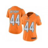 Women Nike Miami Dolphins #44 Stephone Anthony Limited Orange Rush Vapor Untouchable NFL Jersey