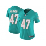 Women Nike Miami Dolphins #47 Kiko Alonso Aqua Green Team Color Stitched NFL Vapor Untouchable Limited Jersey