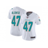 Women Nike Miami Dolphins #47 Kiko Alonso White Stitched NFL Vapor Untouchable Limited Jersey